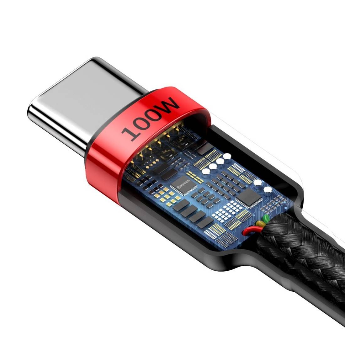 Datový kabel Baseus Cafule USB-C to USB-C Baseus Cafule, 100W, 2m černý/červený