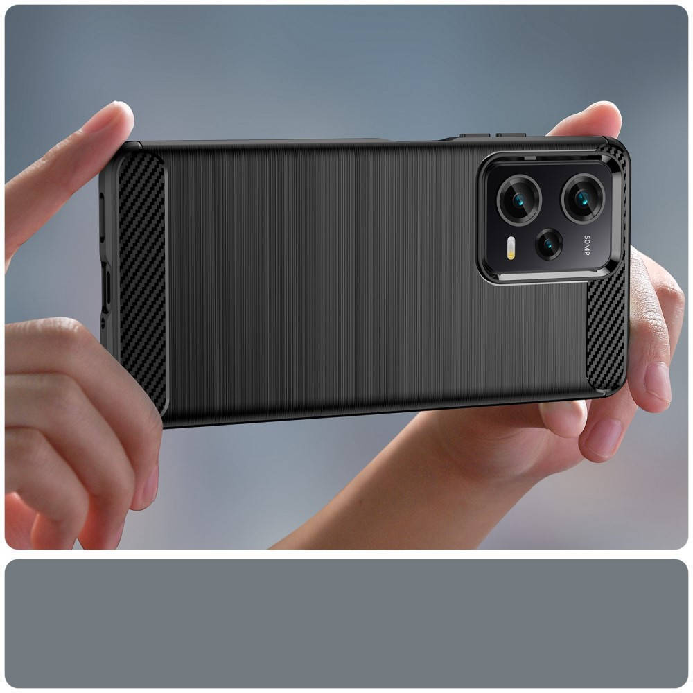 Kryt Xiaomi Redmi Note 12 Pro+ Nexeri TPU Premium Carbon černé
