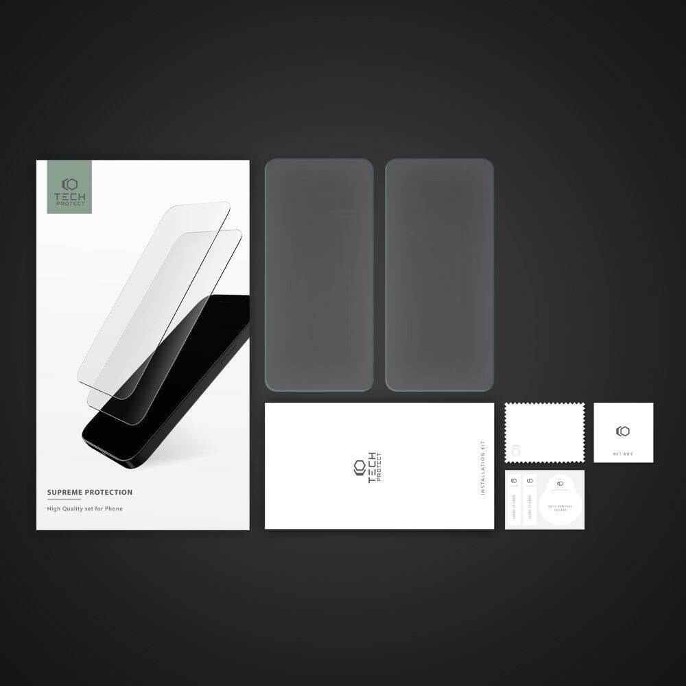 Tvrzené sklo Xiaomi Redmi Note 13 4G / 5G / Redmi Note 13 Pro 4G / 5G Tech-Protect Supreme Set (2 ks sklo) čiré