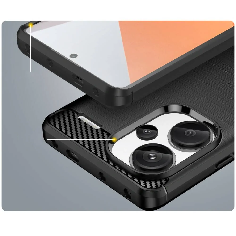 Kryt Xiaomi Redmi Note 13 Pro+ 4G Tech-Protect TPU Carbon černý