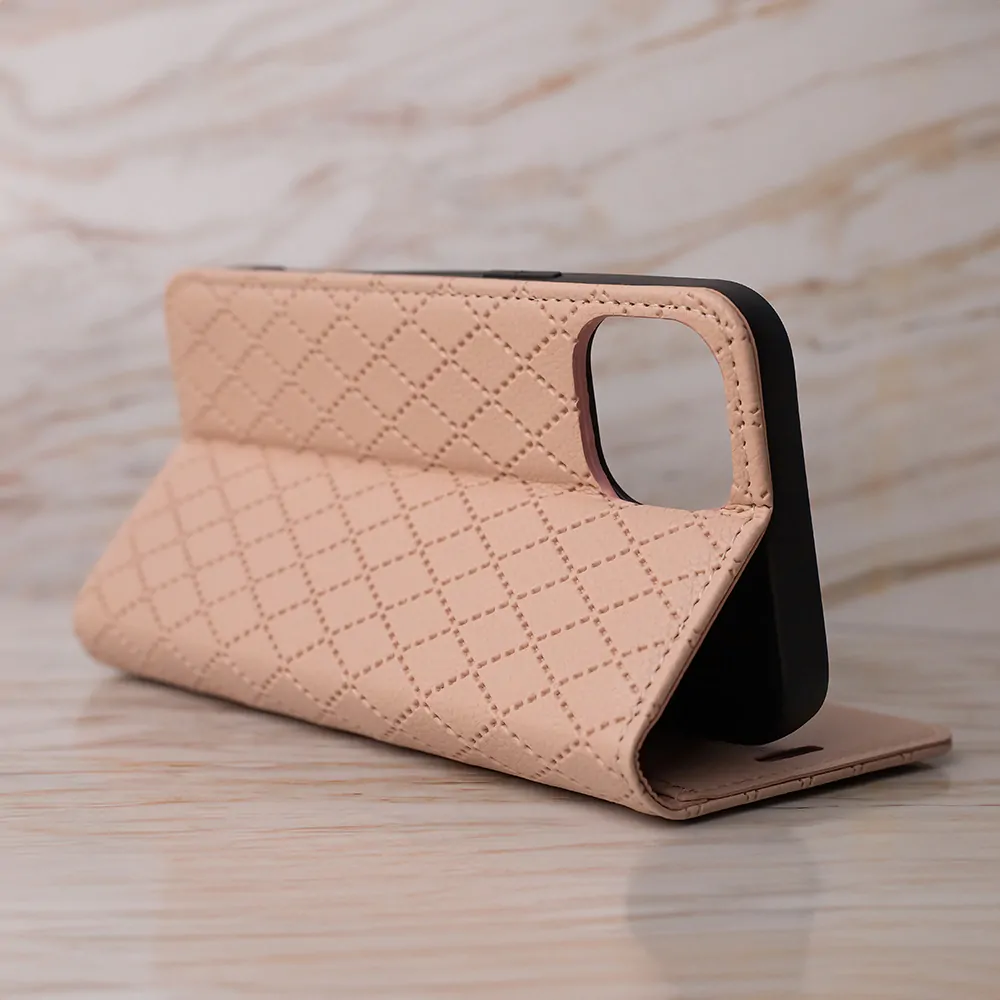 Pouzdro flip Smart Caro pro Xiaomi Redmi 12 4G / 12 5G béžové