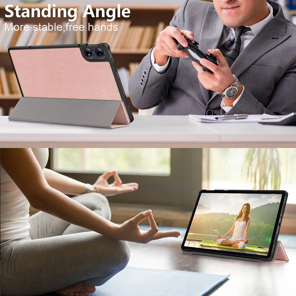 Pouzdro pro tablet Xiaomi Redmi Pad Pro / Poco Pad, Techsuit FoldPro Rose Gold