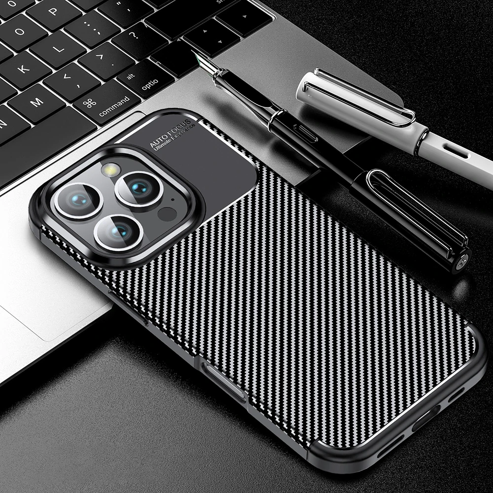 Kryt iPhone 16 Pro Max, Techsuit CarbonFiber černý