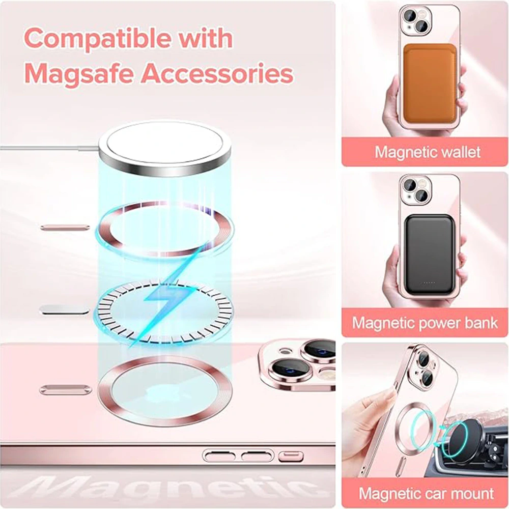 Kryt Samsung Galaxy S22 Ultra 5G Techsuit Luxury Crystal MagSafe - růžový