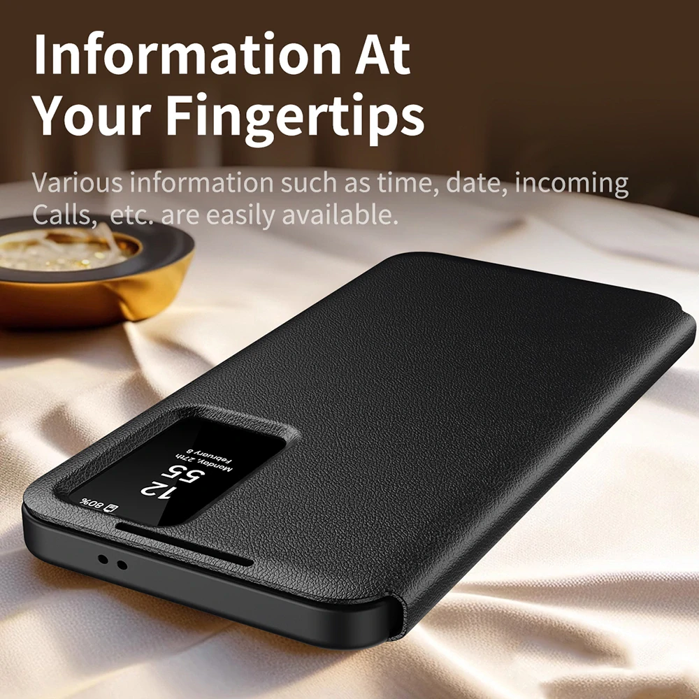 Pouzdro Samsung Galaxy A55 5G Smart View Techsuit, černé