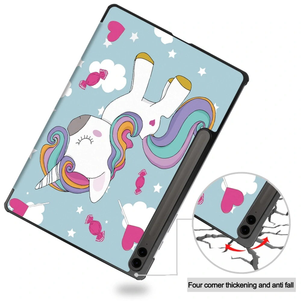 Pouzdro pro tablet Samsung Galaxy Tab Tab S9 Plus / S9 FE Plus / S10 Plus, Techsuit FoldPro Unicorn