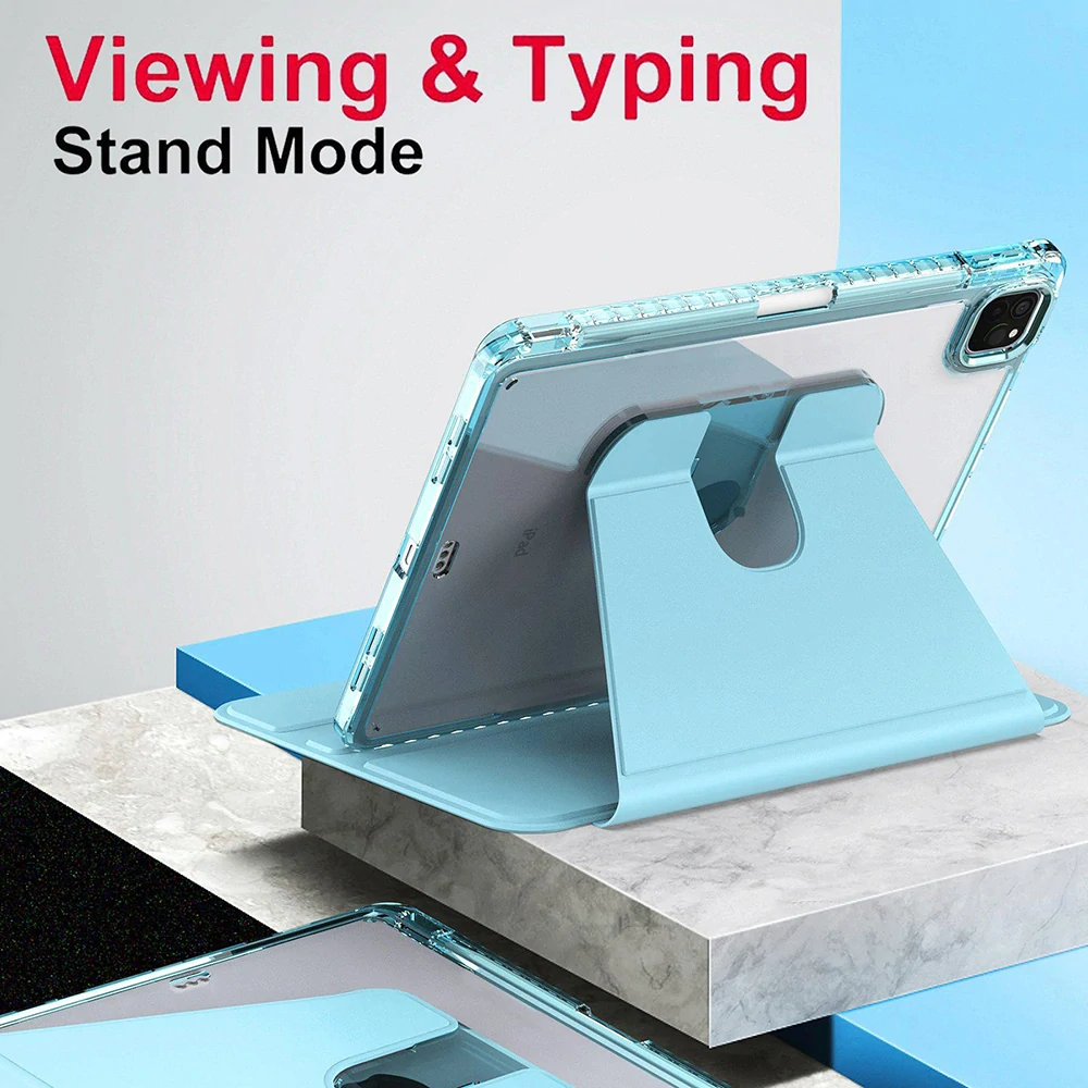 Pouzdro pro tablet iPad Pro 13 (2024), Crystal Vision, modré