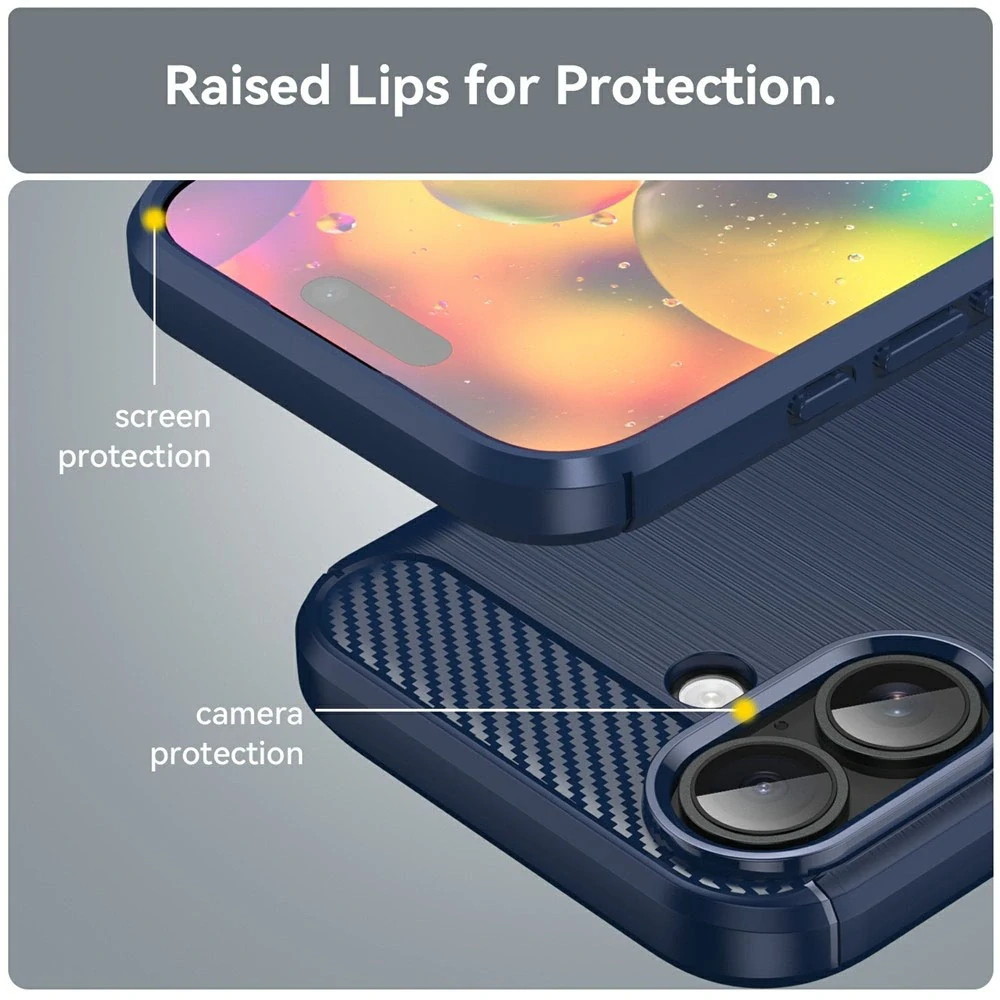Kryt iPhone 17, Armored Carbon modrý