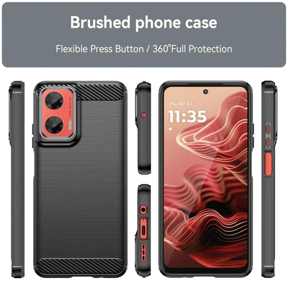 Kryt Motorola Moto G35, Armored Carbon modrý