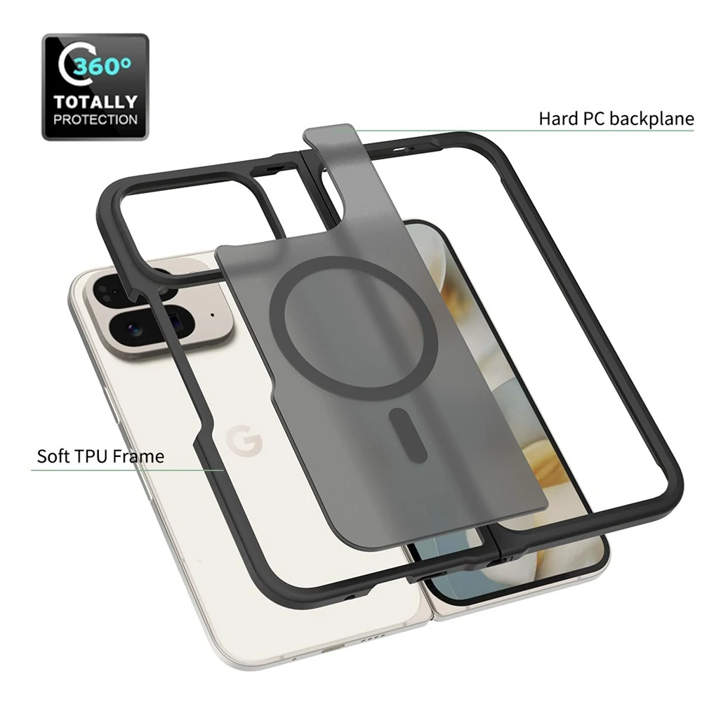 Kryt Google Pixel 11 Pro Fold, PureFrost MagSafe, černé