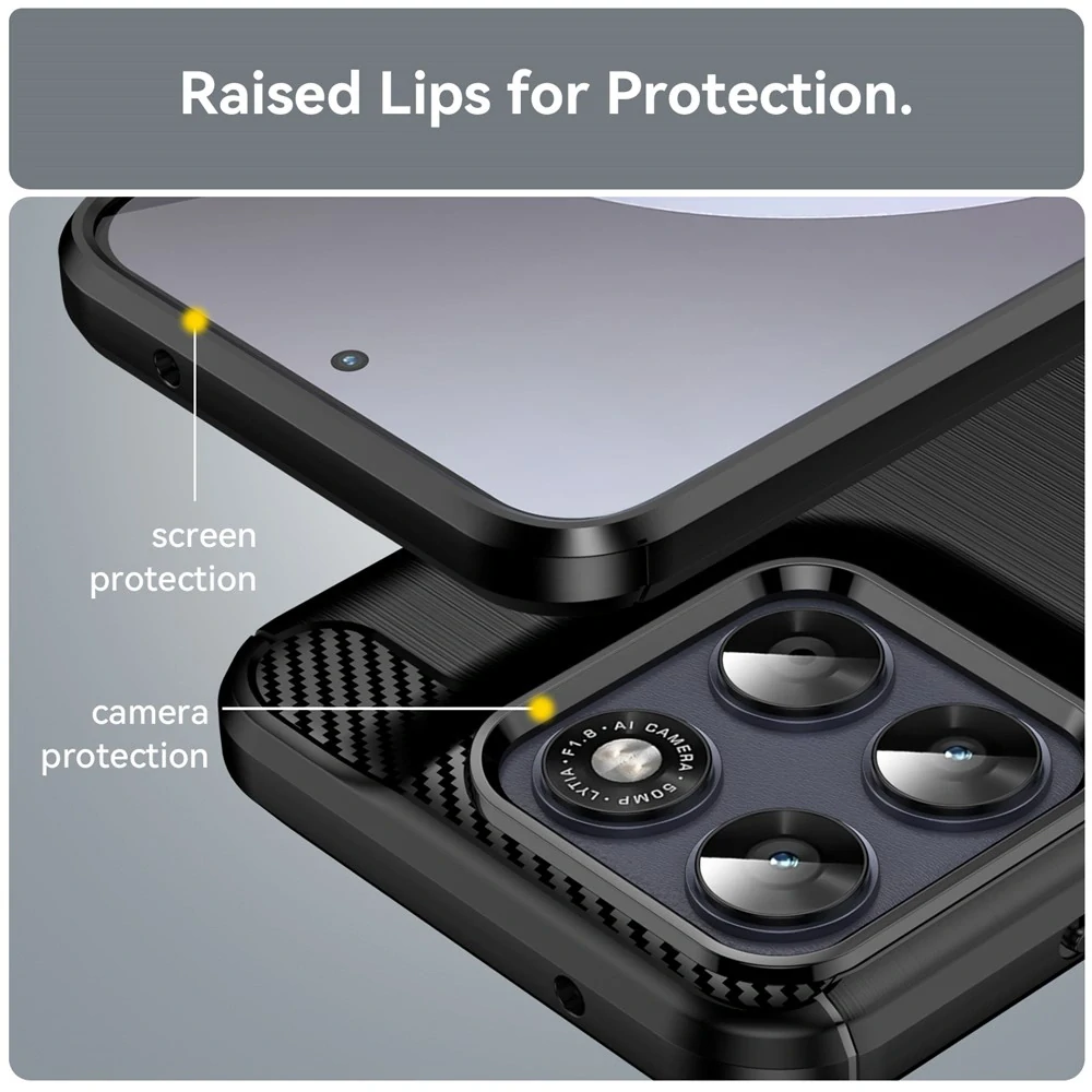 Kryt Motorola Moto G87 / G77 / G67, Armored Carbon černý