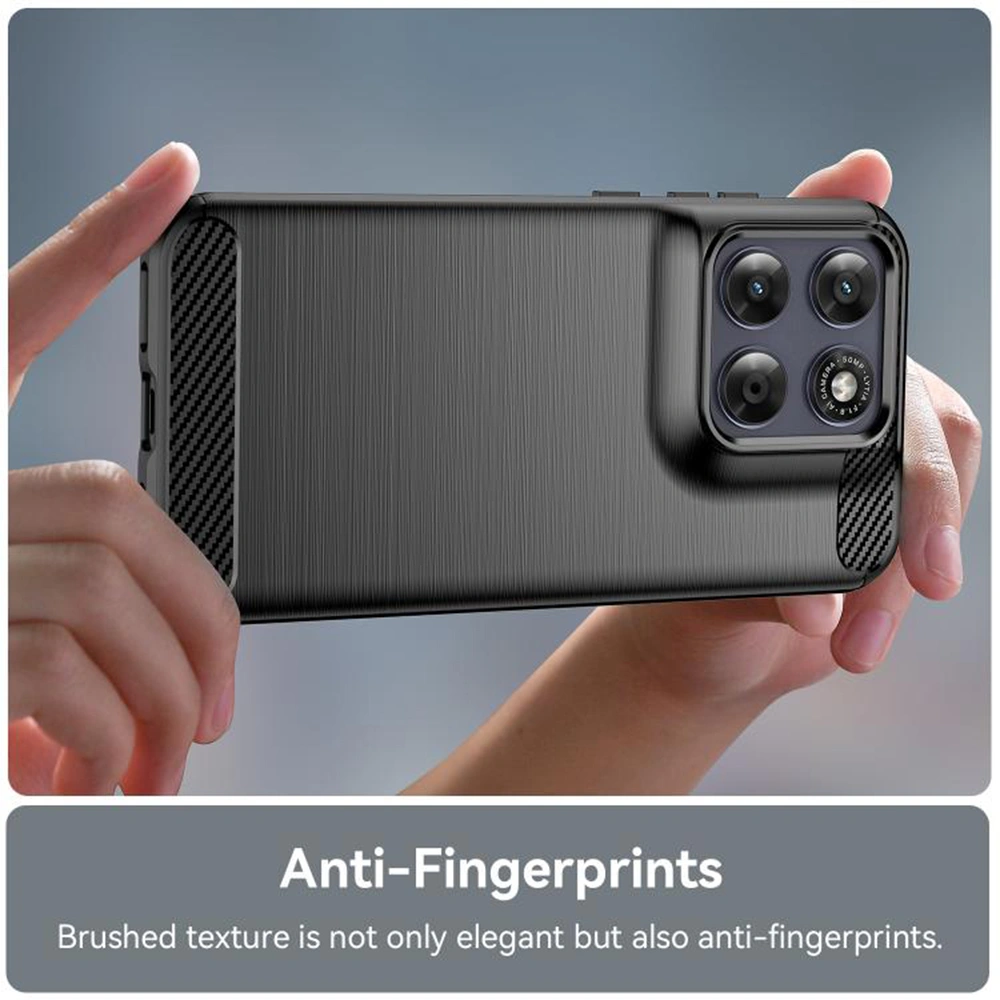 Kryt Motorola Moto G77 / G67, Armored Carbon černý