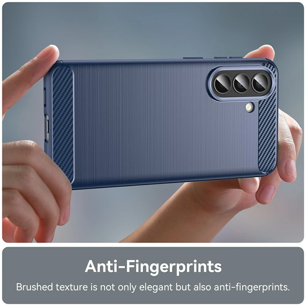 Kryt Samsung Galaxy A57 5G, Armored Carbon modrý