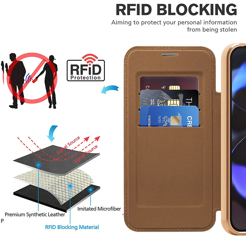 Pouzdro Google Pixel 10 / 10 Pro, SmartMag Book Case hnědé