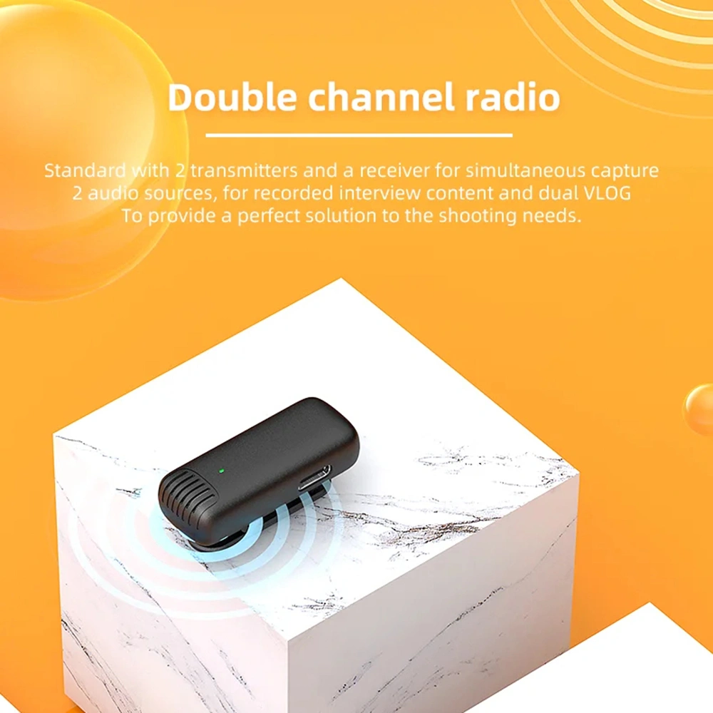 Bezdrátové mikrofony Techsuit LW4 USB-C, černé