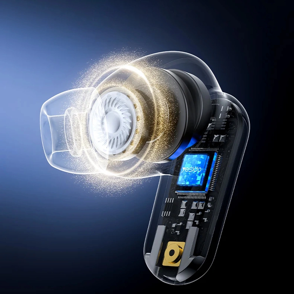 Bezdrátová sluchátka Yesido TWS38 s mikrofonem Bluetooth 5.3 bílá