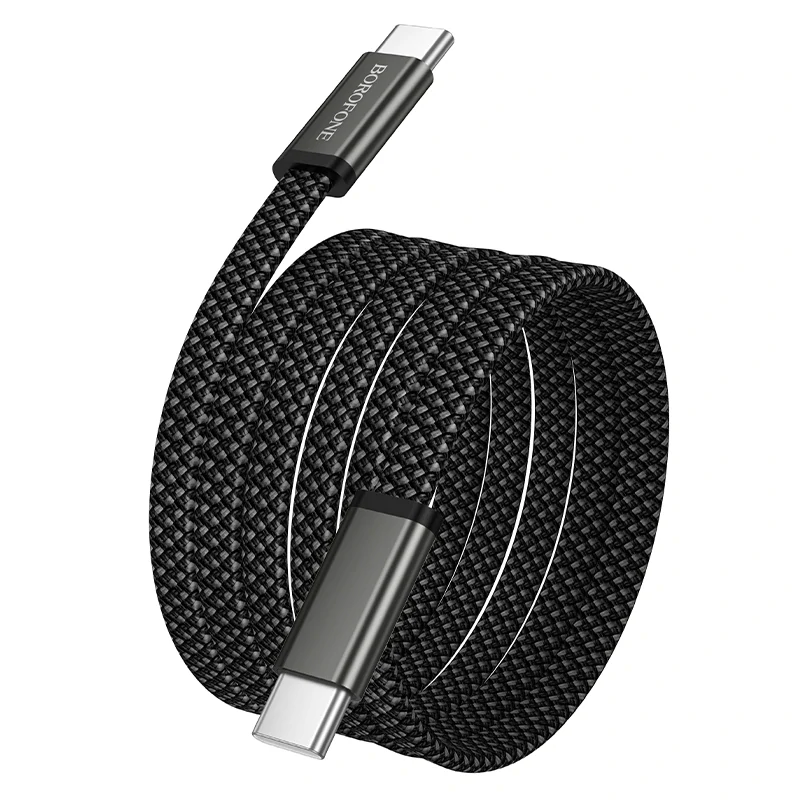 Datový kabel Borofone BX124 Peace USB-C / USB-C PD 60W 1m černý
