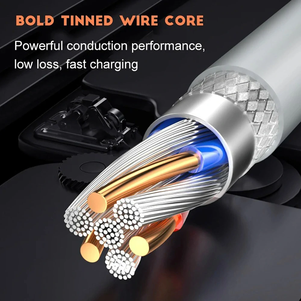 Datový kabel Techsuit Type-C na Type-C, 60W, 480Mbps, 1m - bílý