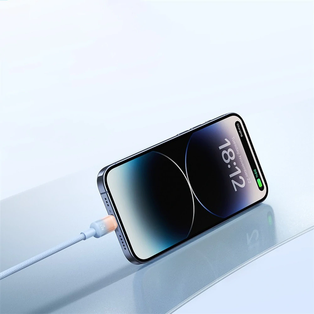 Datový kabel Baseus Discolor (E0420700) - USB-C na USB-C, 100W, 480Mbps, 1m - modrá/zelená