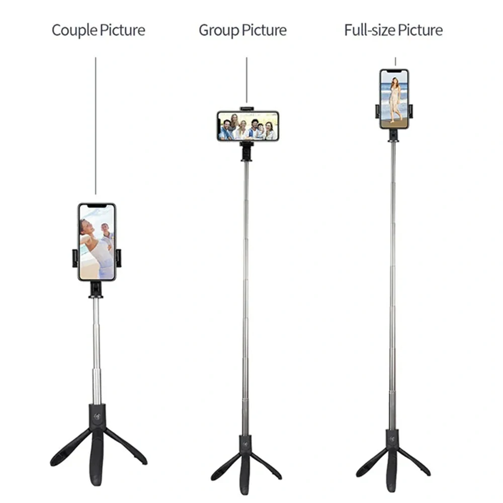 Selfie tyč Tripod Techsuit (K06) Bluetooth, 70 cm – černý