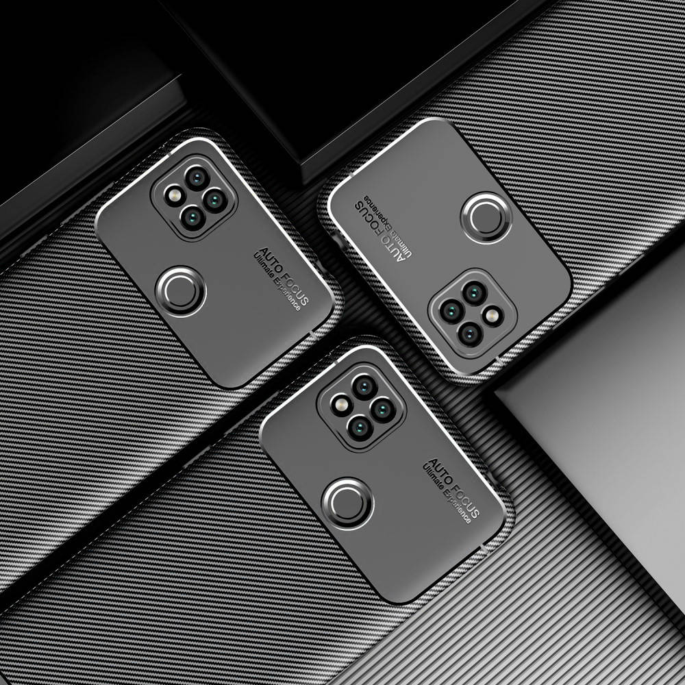 Kryt Xiaomi Redmi 9C case Armored Shockproof Carbon Fiber černý