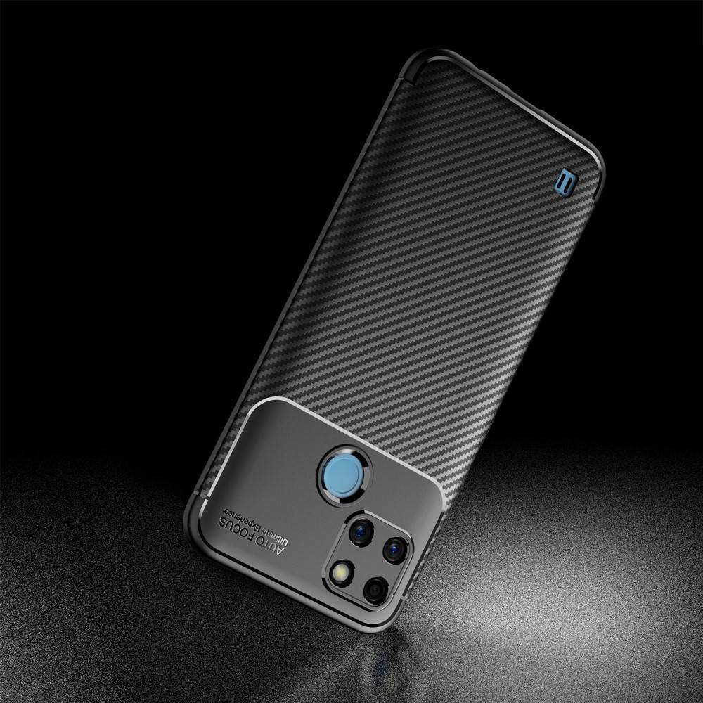Kryt Realme C21Y / C25Y Armored Shockproof Carbon Fiber black