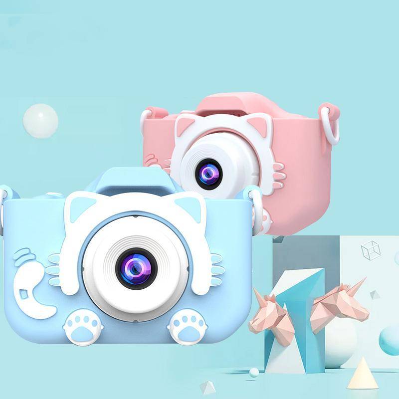 Dětský digitální fotoaparát FullHD X5 Cat, modrý