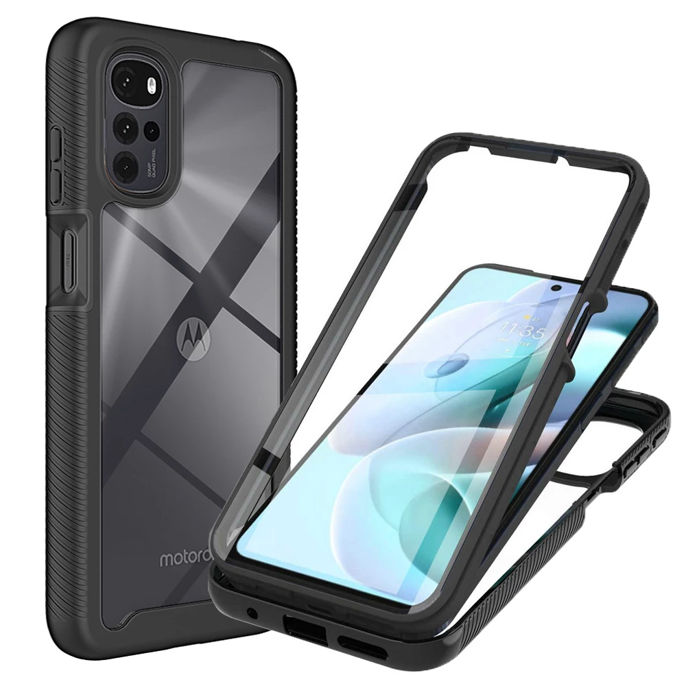 Pouzdro Motorola Moto G22 Techsuit - Defense360 Pro + ochrana obrazovky, černé
