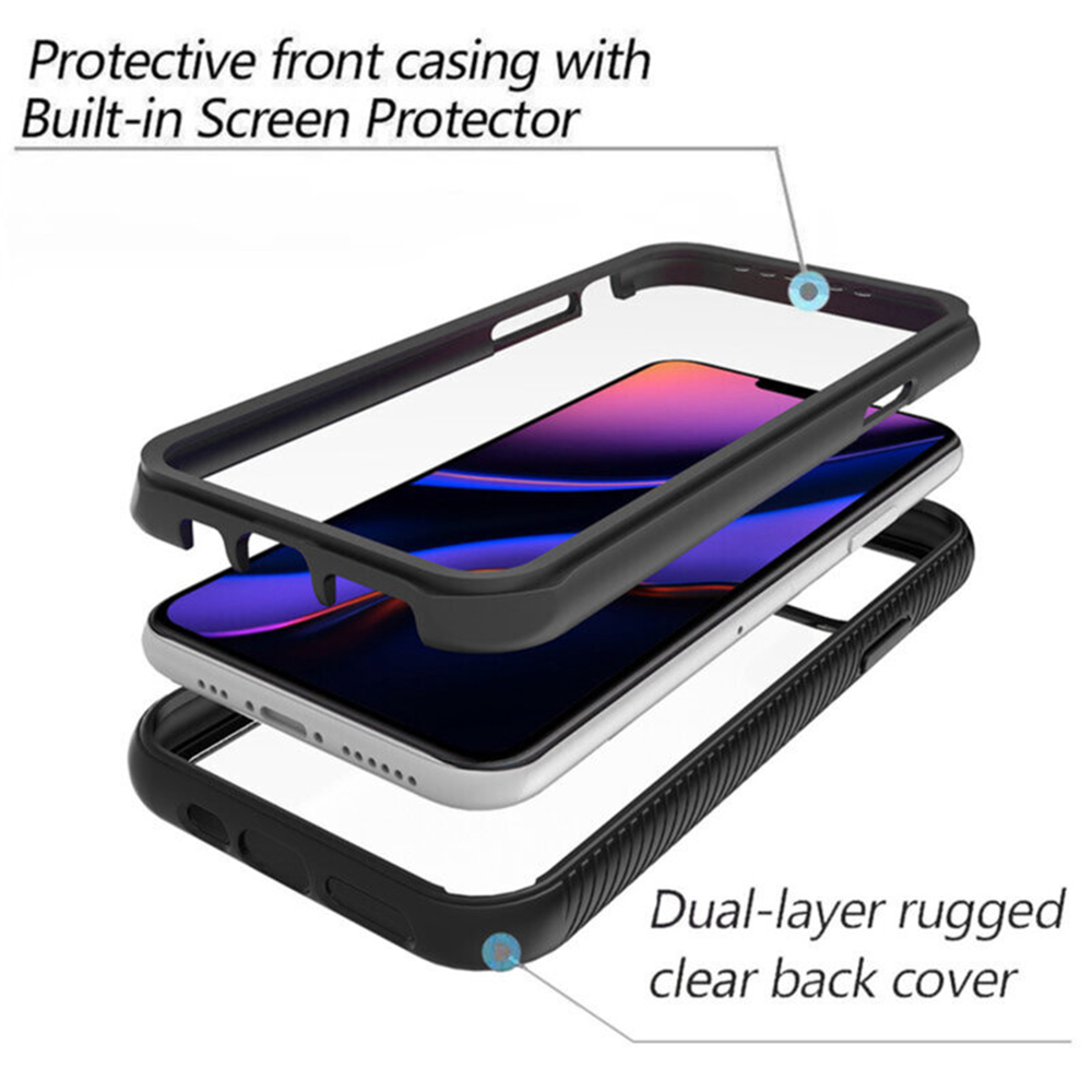Pouzdro iPhone 14 Plus Techsuit - Defense360 Pro + ochrana obrazovky, černé