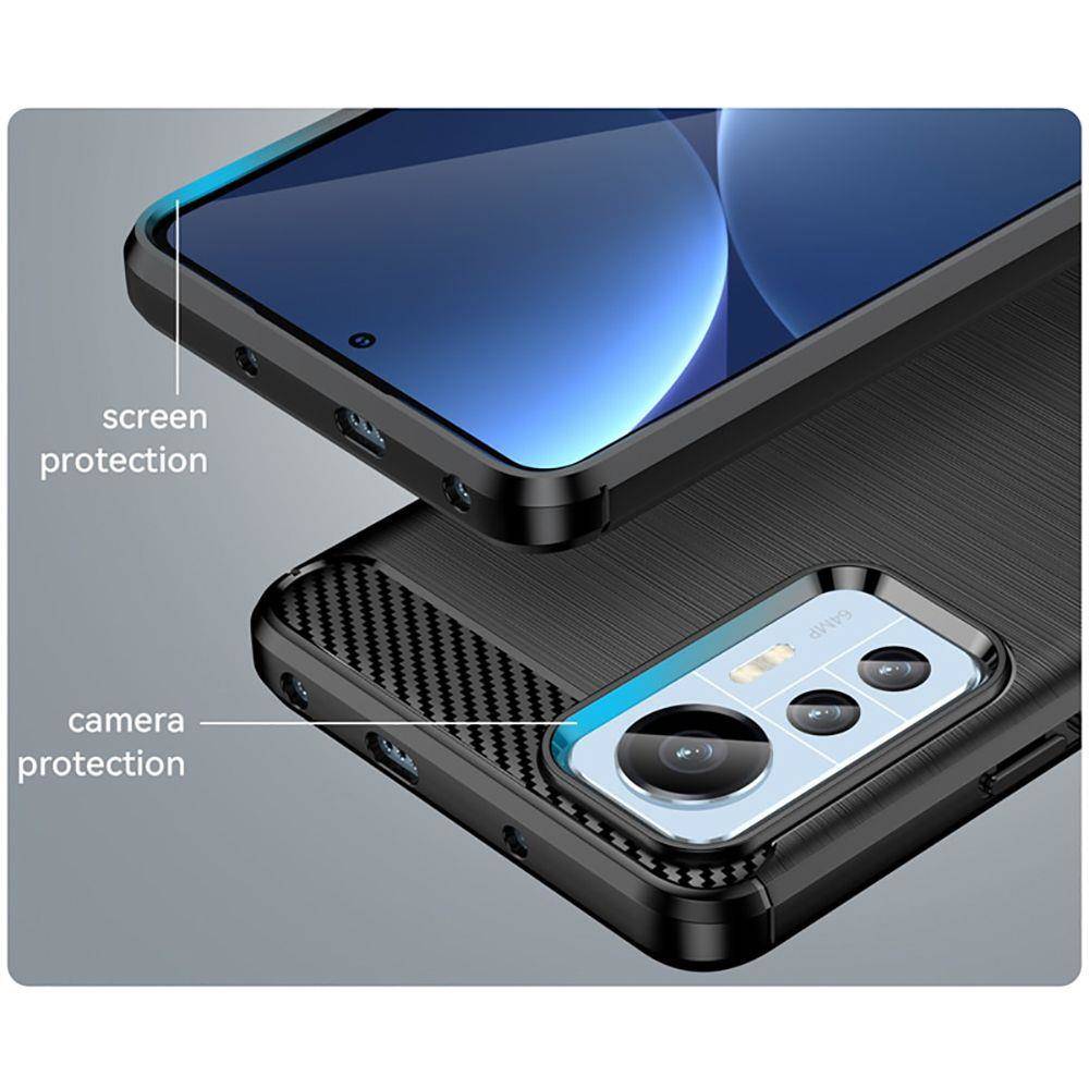 Kryt Xiaomi 12 Lite Tech-Protect TPU Carbon černý