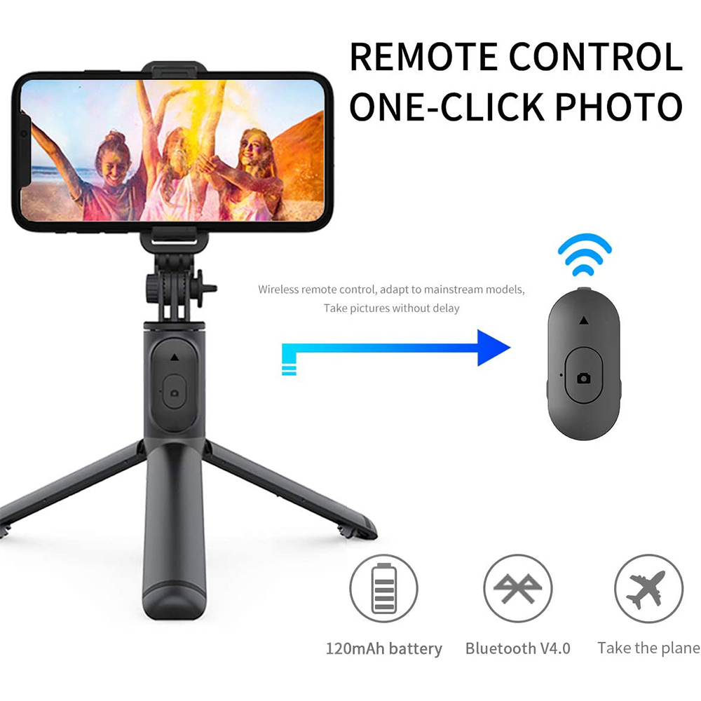 Selfie tyč Tripod Techsuit Q01 bluetooth stativ na dálkové ovládání, bílá