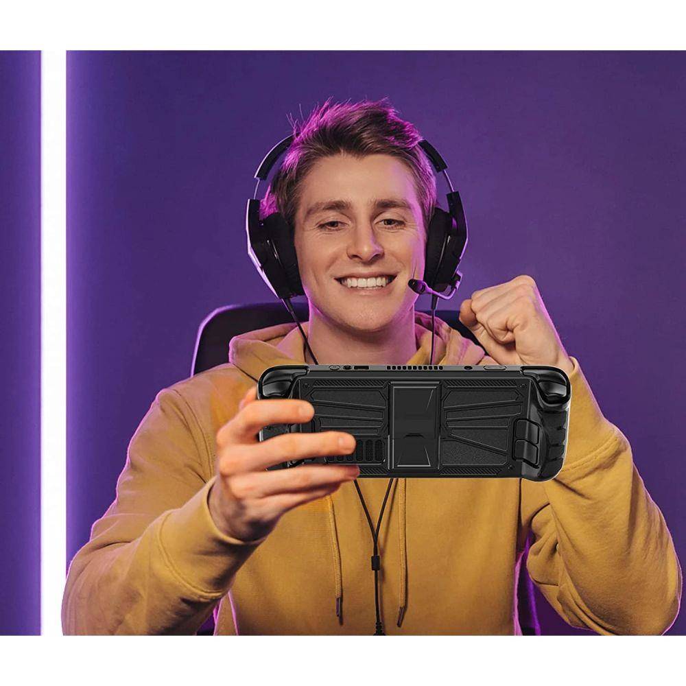 Pouzdro Tech-Protect Defense, Steam Deck, černo-průhledný