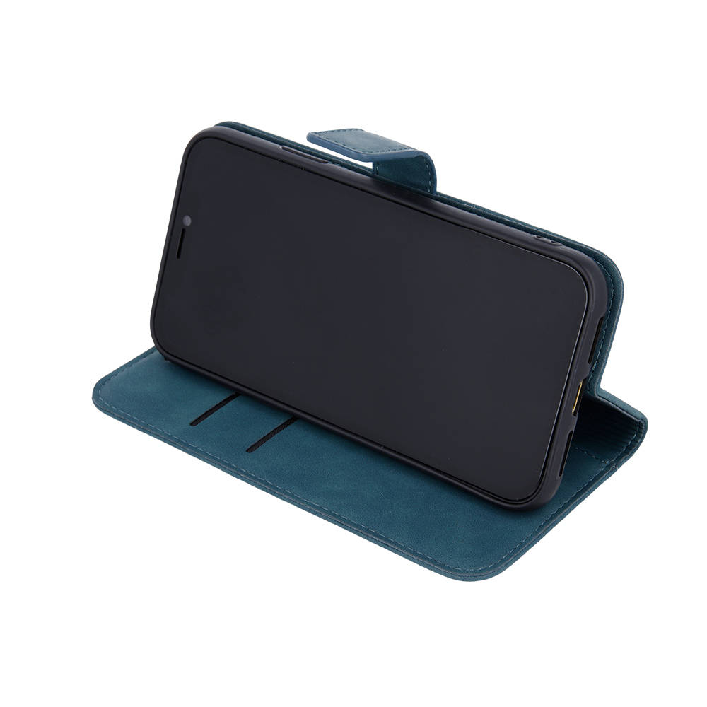 Pouzdro flip Samsung Galaxy A13 5G Velvet eko kůže, zelené