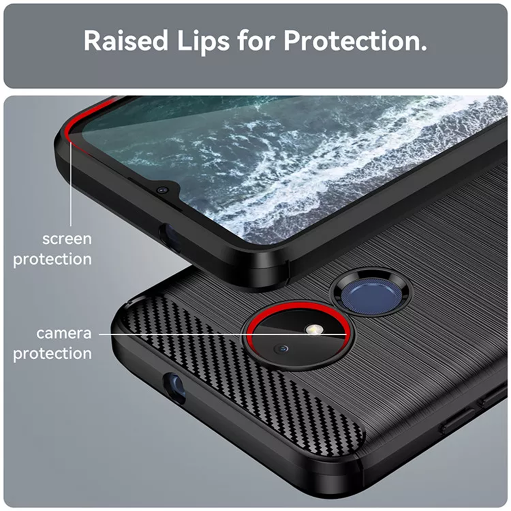 Kryt Nokia C21 Armored Carbon černé