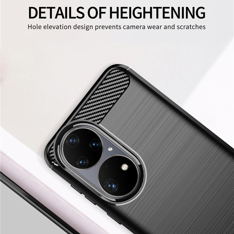 Kryt Huawei P50 / Honor 50 Armored Carbon černý