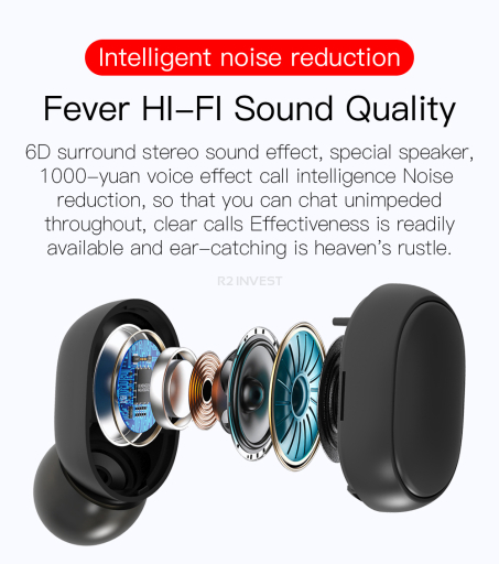 Bezdrátová sluchátka Bluetooth 5.0 , E6s černá