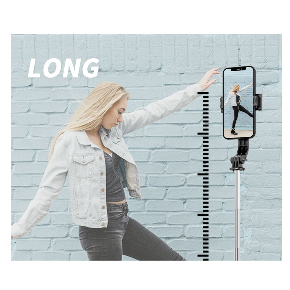 Selfie tyč Tripod Techsuit L13 Stabilní rozšiřitelný stativ s dálkovým ovládáním Bluetooth, 113 cm - černý