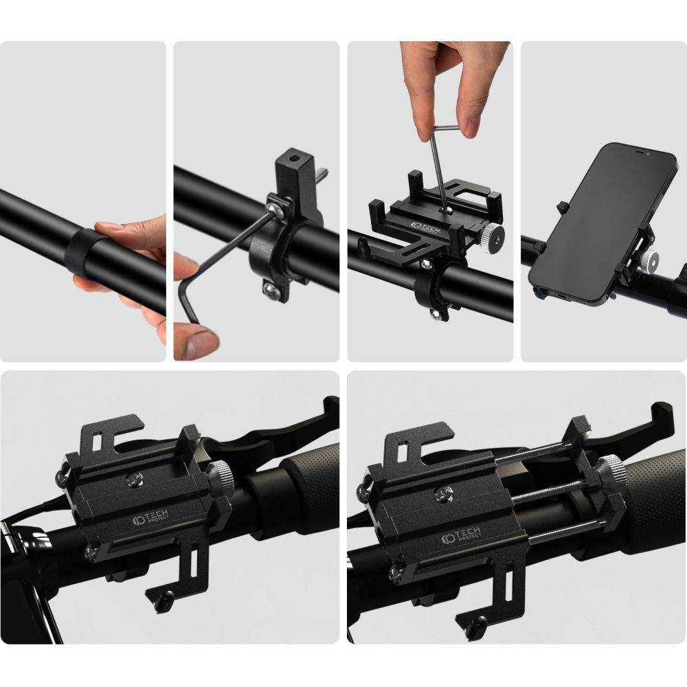 Univerzální držák Tech-Protect V1, černý/červený