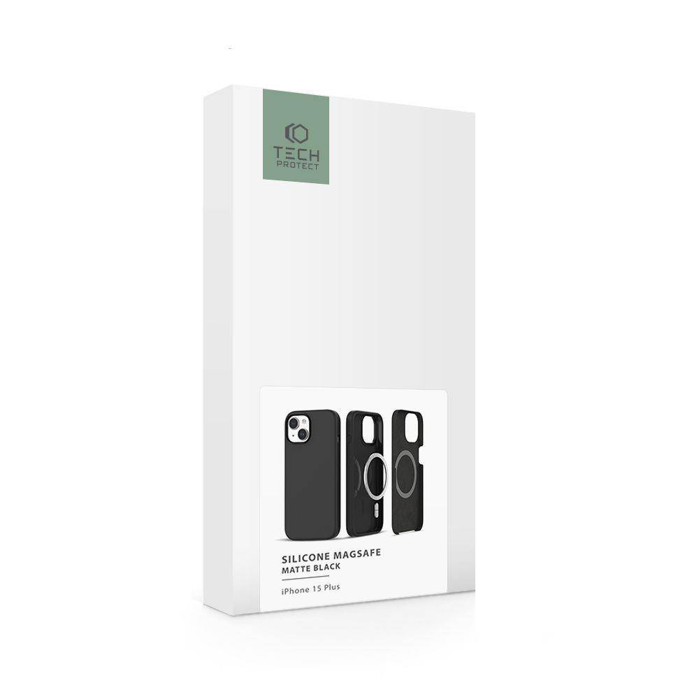 Kryt Apple iPhone 15 Plus Tech-Protect Silicone MagSafe matná černá