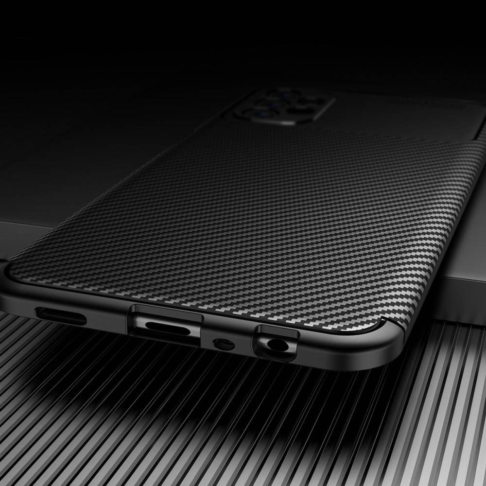 Kryt Samsung Galaxy A13 4G Armored Shockproof Carbon Fiber černý