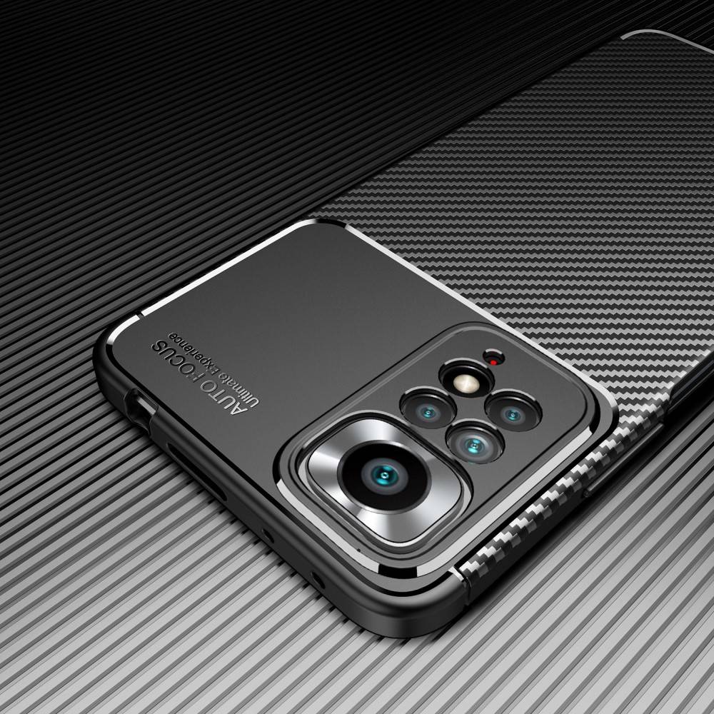 Kryt Xiaomi Redmi Note 11 Pro Armored Shockproof Carbon Fiber černý