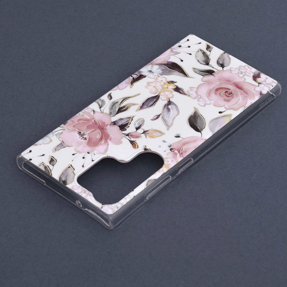 Kryt Samsung Galaxy S23 Ultra Techsuit - Marble Series - Chloe White