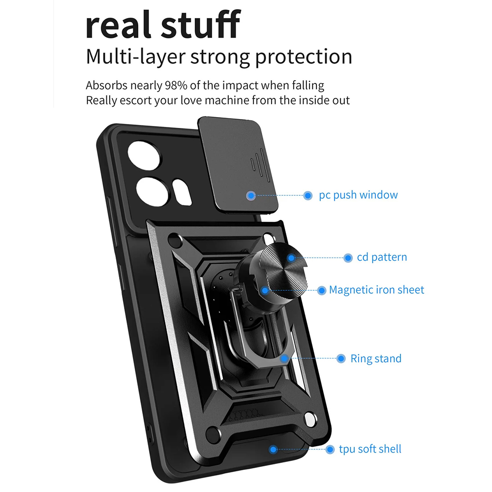 Kryt Motorola EDGE 30 Fuision Techsuit CamShield Pro černý
