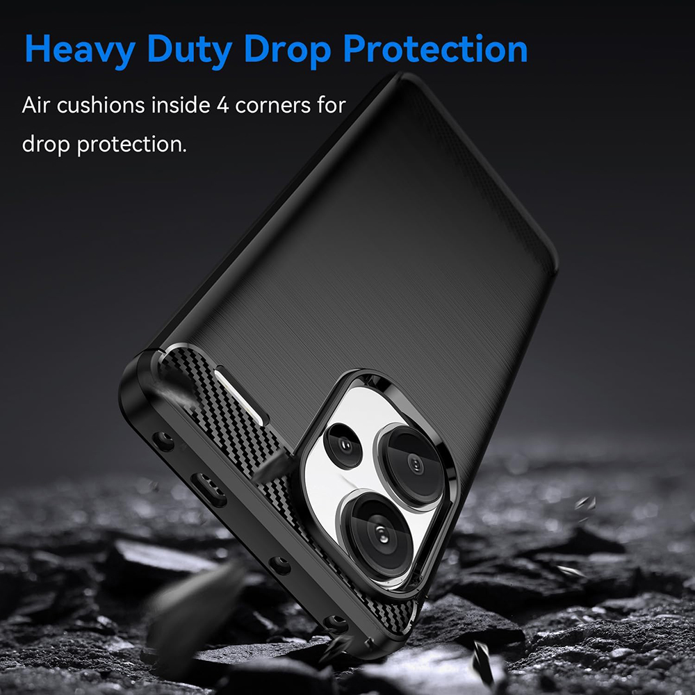 Kryt Xiaomi Redmi Note 13 Pro+, Armored Carbon black
