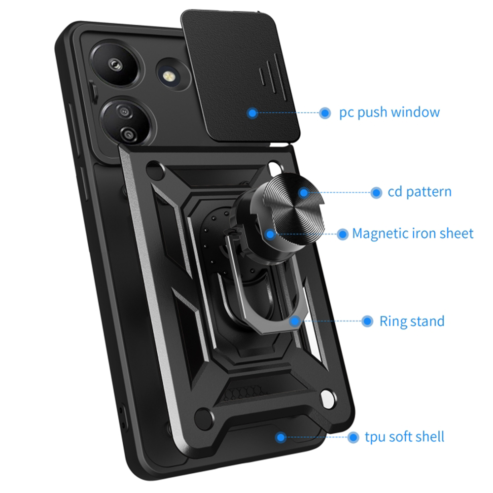 Kryt Xiaomi Redmi 13C 4G / Poco C65 Techsuit CamShield Pro rose gold