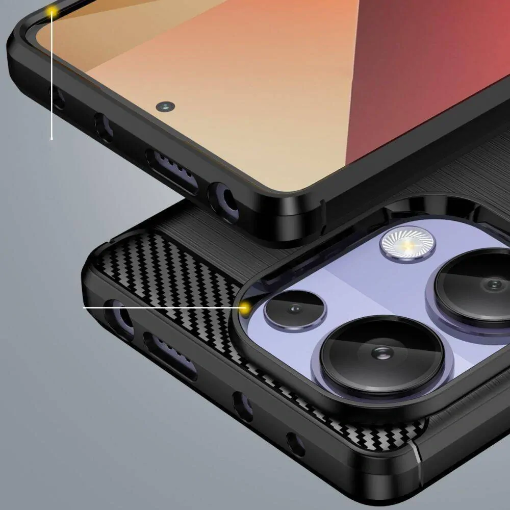 Kryt Xiaomi Redmi Note 13 Pro 4G Tech-Protect TPU Carbon černý