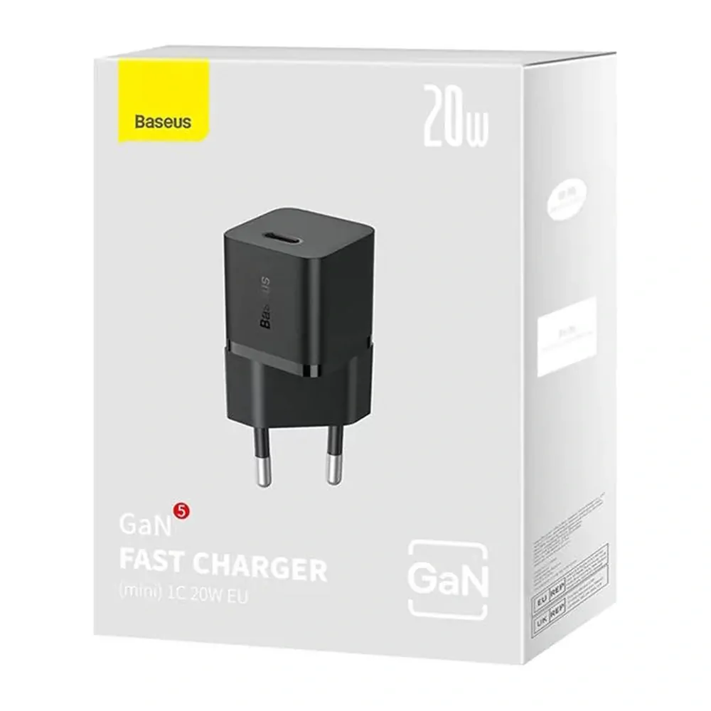 Nabíječka do sítě Baseus GaN5 20 W černá