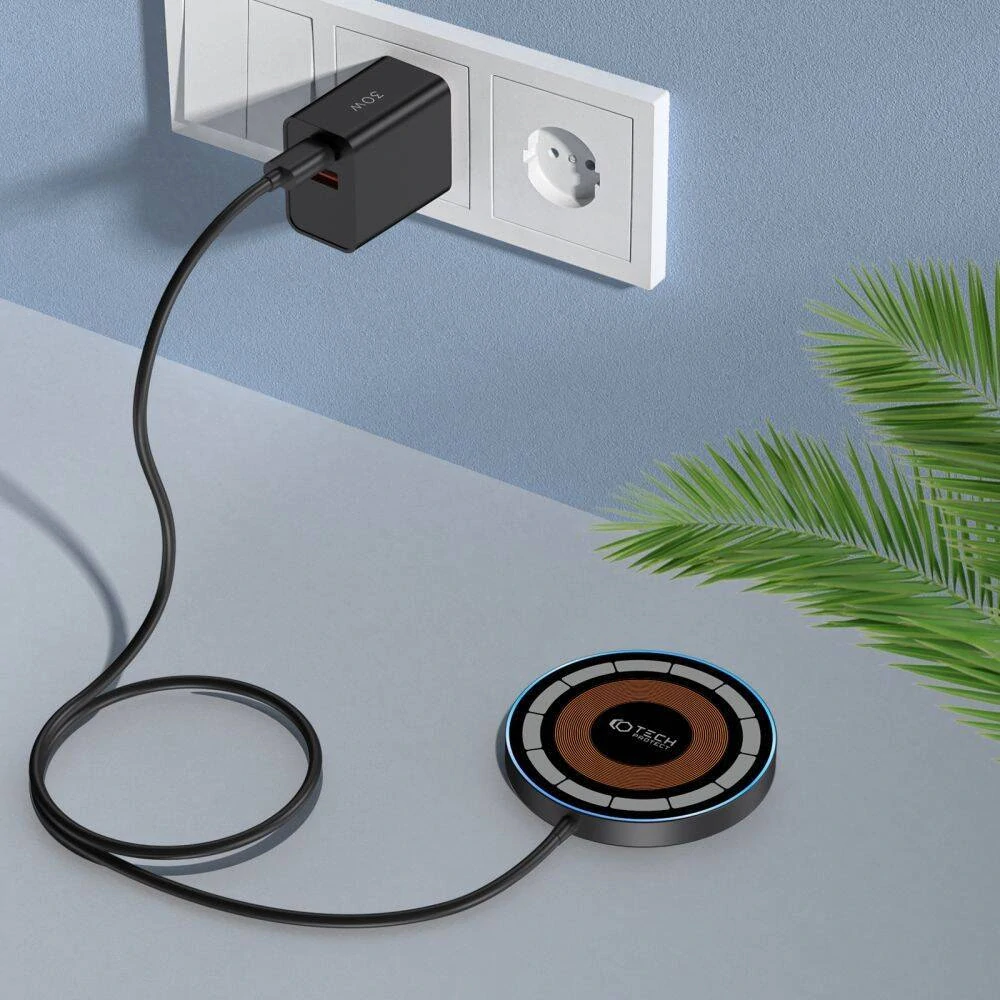 Magnetická bezdrátová nabíječka MagSafe Tech-Protect QI15W-A30 , černá