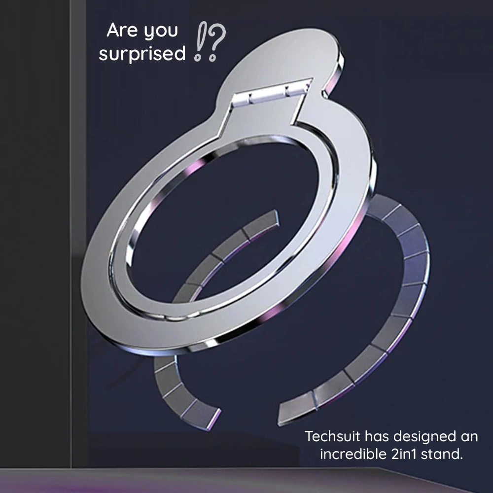 Ring Holder - MagSafe Techsuit (MPR4), hliníková slitina – modrý