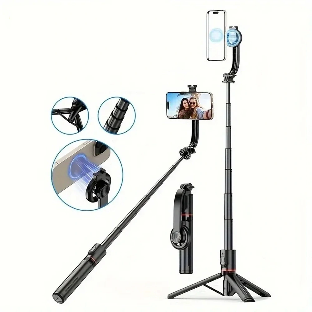 Selfie tyč Tripod Yesido SF19, Magnetický stojan na selfie stativ, s dálkovým ovládáním – černý